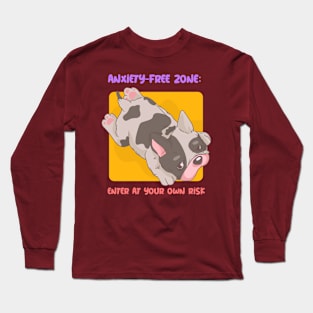 Anxiety-Free Zone- Enter at Your Own Risk Mental Health Long Sleeve T-Shirt